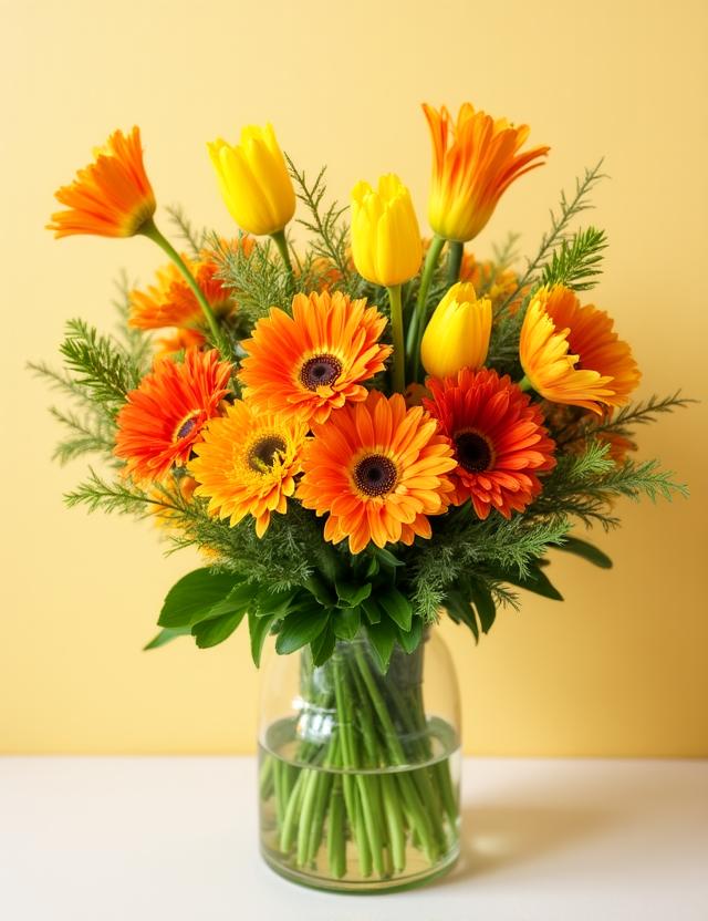 Vibrant Citrus Burst Bouquet with oranges and yellows