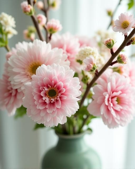 Spring Ranunculus and Blossom arrangement